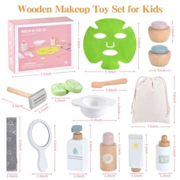 Ehome Wooden Makeup Toy Set for Creative Pretend Play