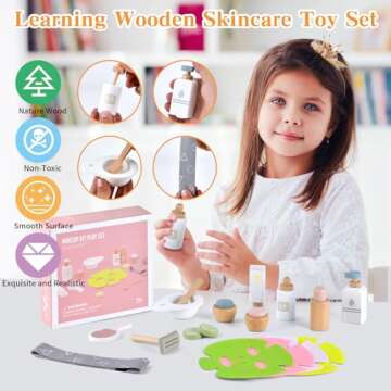 Ehome Wooden Makeup Toy Set for Creative Pretend Play