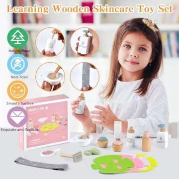 Ehome Wooden Makeup Toy Set for Creative Pretend Play