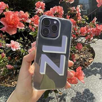 Custom Monogram Initial Phone Case Compatible with iPhone 16 15 14 13 Pro Max Plus Mini 12 11 Xs XR X 8 Plus 7 6s 6 Se 2020 Customized Personalized Clear Phone Cover Slim Soft