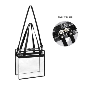 BAGAIL Clear Stadium Tote Bag with Adjustable Crossbody Strap