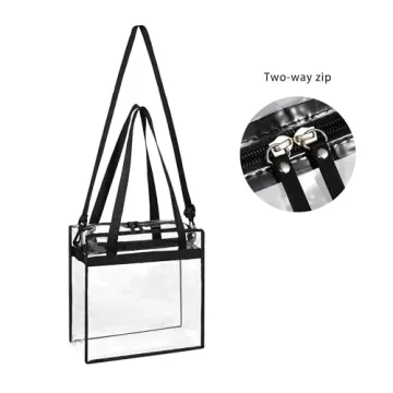BAGAIL Clear Stadium Tote Bag with Adjustable Crossbody Strap