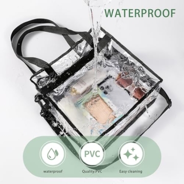 BAGAIL Clear Stadium Tote Bag with Adjustable Crossbody Strap