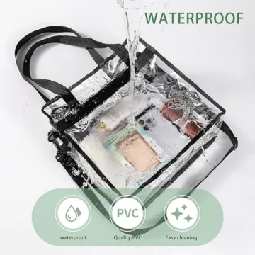 BAGAIL Clear Stadium Tote Bag with Adjustable Crossbody Strap