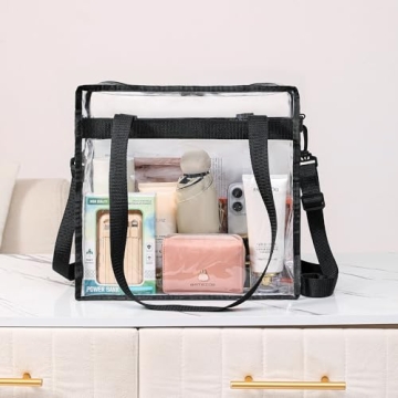 BAGAIL Clear Stadium Tote Bag with Adjustable Crossbody Strap
