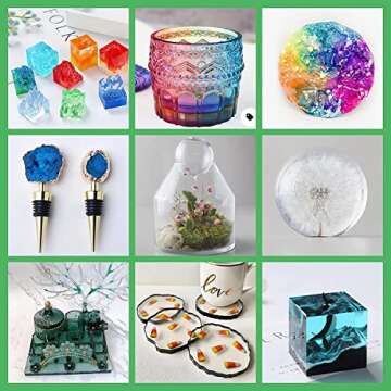 UV Resin Kit, 100g Upgraded Fast Curing UV Resin Kit with Light, Crystal Clear Hard Type UV Epoxy Resin, Resin Craft Beginner Kit, UV Resin Set Supplies for DIY Jewelry Making Art (UV Resin Kit 100g)