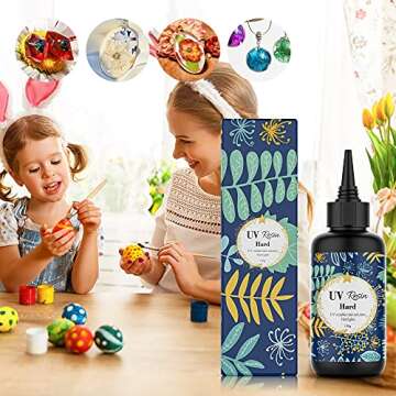 UV Resin Kit, 100g Upgraded Fast Curing UV Resin Kit with Light, Crystal Clear Hard Type UV Epoxy Resin, Resin Craft Beginner Kit, UV Resin Set Supplies for DIY Jewelry Making Art (UV Resin Kit 100g)