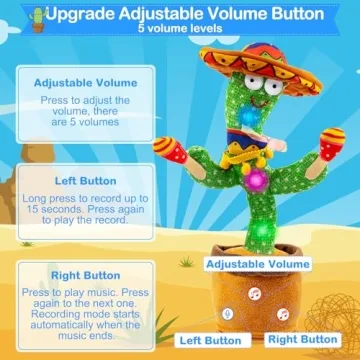 Ayeboovi Talking Cactus Toy for Kids - Fun & Educational