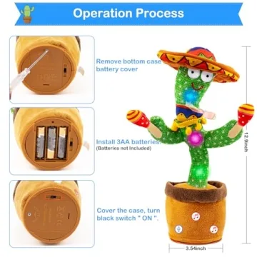 Ayeboovi Talking Cactus Toy for Kids - Fun & Educational