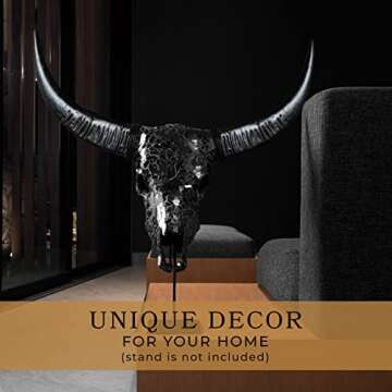 Skull Bliss - Authentic Real Taxidermy Hand-Crafted Buffalo Skull/Unique Real Bull Skull Wall Decor/...
