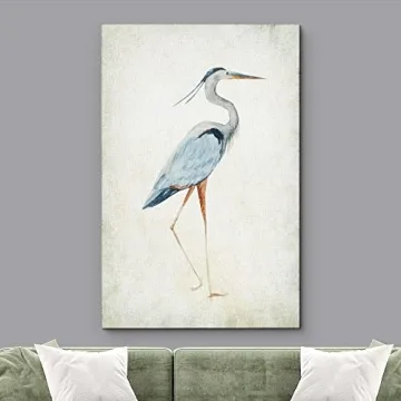 wall26 Heron Bird Canvas Art 16x24 Ready to Hang