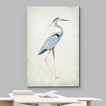 wall26 Heron Bird Canvas Art 16x24 Ready to Hang