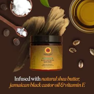 Tropic Isle Living Jamaican Black Castor Oil Hair Food 4oz (Pack of 2) – Nutrient-Rich Formula for...