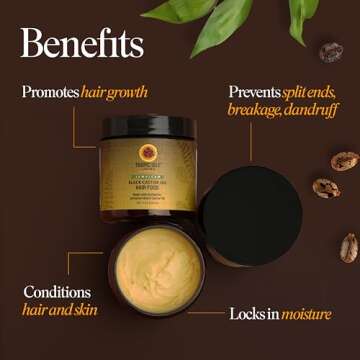 Tropic Isle Living Jamaican Black Castor Oil Hair Food 4oz (Pack of 2) – Nutrient-Rich Formula for Scalp Nourishment, Hair Growth, and Breakage Prevention