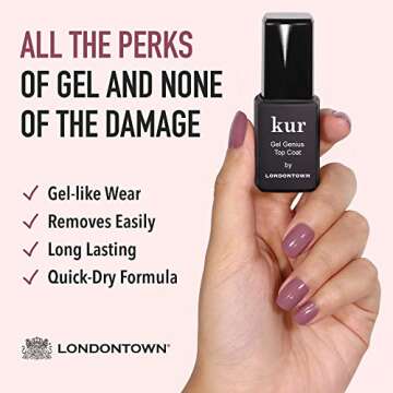 LONDONTOWN Kur Gel Genius Top Coat for Quick Drying Nails