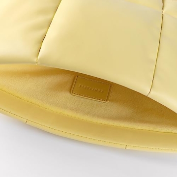 Comfyable Puffy Laptop Sleeve 13 Inch 14 Inch, Quilted Puffer Laptop Carrying Case, Pillow Case Compatible for MacBook Air M3 2024 M2 M1, MacBook Pro M4 Pro/Max, 13 in 14 in Cover, Yellow