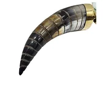 Navirock Antiques Reproduction Brass Magnifying Glass with Buffalo Horn Handle Zoom Real Glass, Best Reading Magnifier for Elderly, Macular Degeneration