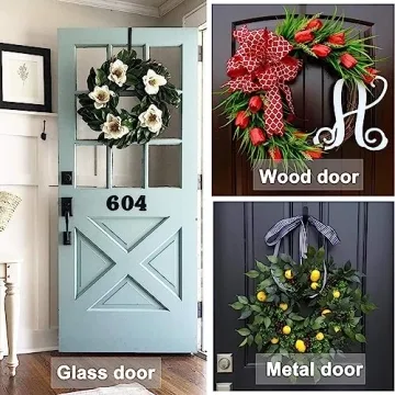 LBSUN Adjustable Wreath Hanger – Durable Metal Hook for Home Decor