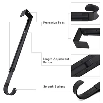 LBSUN Adjustable Wreath Hanger – Durable Metal Hook for Home Decor