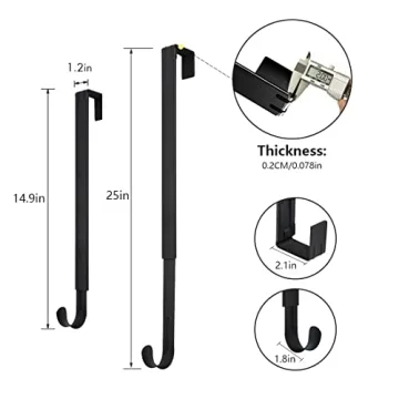 LBSUN Adjustable Wreath Hanger – Durable Metal Hook for Home Decor
