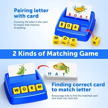 Educational Matching Letter Game for Kids 3-8