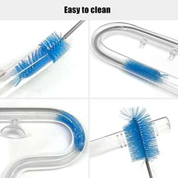 FZONE Glass Lily Pipe Outflow for Aquariums - 1/2'' Tubing