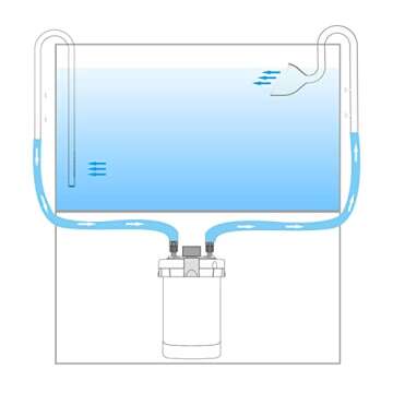 FZONE Glass Lily Pipe Outflow for Aquariums - 1/2'' Tubing