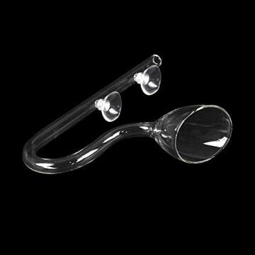 FZONE Glass Lily Pipe Outflow for Aquariums - 1/2'' Tubing