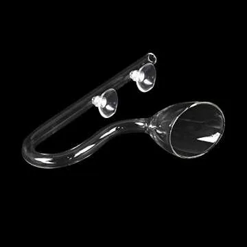 FZONE Glass Lily Pipe Outflow for Aquariums - 1/2'' Tubing