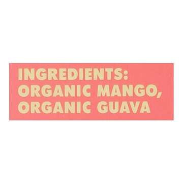 SOLELY - Organic Mango & Guava Whole Fruit Gummies (1 Box, 5 Single Serving Bags per Box) - Real Fresh Fruit - Healthy Snacks for Adults & Kids - Non GMO, Vegan Snacks, Shelf Stable - 5 Bags (3.5 oz)