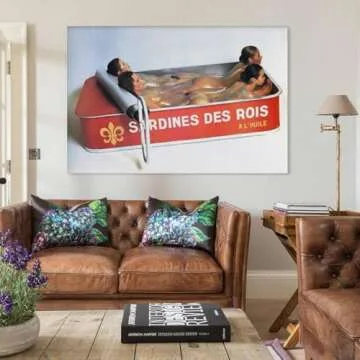 Kitchen Art Poster King Sardines Kitchen Decor Canvas Painting Posters And Wall Art Pictures Are UsCanvas Painting Posters And Prints Wall Art Pictures for Living Room Bedroom Decor 16x24inch(40x60c