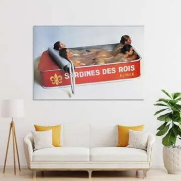 Kitchen Art Poster King Sardines Kitchen Decor Canvas Painting Posters And Wall Art Pictures Are UsCanvas Painting Posters And Prints Wall Art Pictures for Living Room Bedroom Decor 16x24inch(40x60c