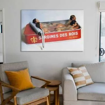 Kitchen Art Poster King Sardines Kitchen Decor Canvas Painting Posters And Wall Art Pictures Are UsCanvas Painting Posters And Prints Wall Art Pictures for Living Room Bedroom Decor 16x24inch(40x60c