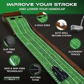 Moss Boss Indoor Golf Putting Mat - Practice Anywhere!