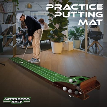 Moss Boss Indoor Golf Putting Mat - Practice Anywhere!