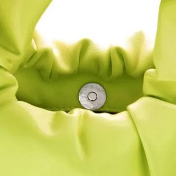 JENSVOIR Clutch Purse for Women - Light Green Knotted Evening Clutch PU Leather Handbag Pleated Bag Designer Purse