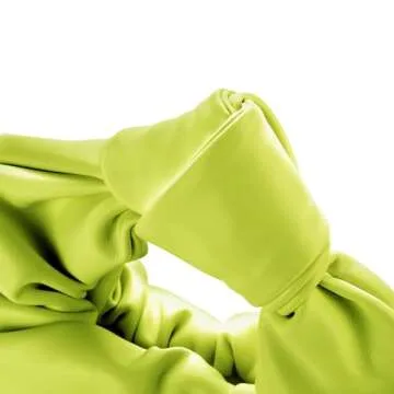 JENSVOIR Clutch Purse for Women - Light Green Knotted Evening Clutch PU Leather Handbag Pleated Bag Designer Purse