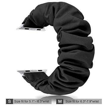 Greatfine Watch Band Compatible with Apple Watch - Stylish Scrunchie Band