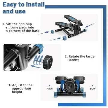 Cutewolf Mini Stair Stepper - Compact & Adjustable Home Fitness Machine