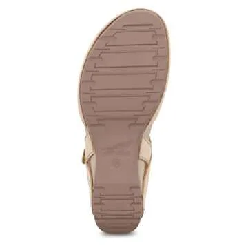 Dansko Tiffani Wedge Sandal for Women - Cushioned, Contoured Footbed for All-Day Comfort and Support Tan Sandals 7.5-8 M US