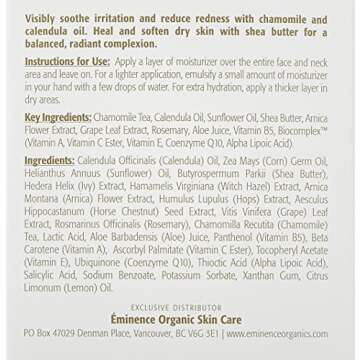 Eminence Organic Skincare Calm Skin Moisturizer for Sensitive Skin, Chamomile, 2 Fluid Ounce (2252/Em)