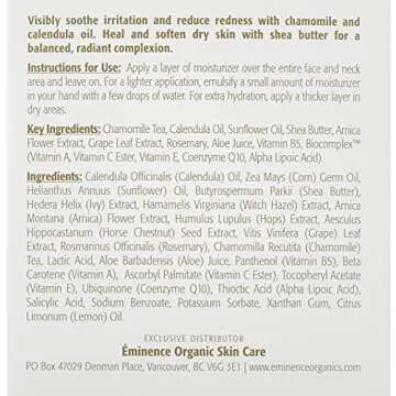 Eminence Organic Skincare Calm Skin Moisturizer for Sensitive Skin, Chamomile, 2 Fluid Ounce (2252/Em)