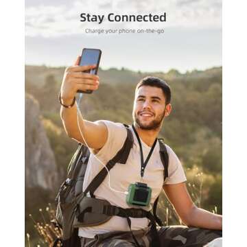 Yeedie Portable Waist Fan with 23H Working Time, Strong Airflow, 3 Speed, Personal Cool Clip Fan Under Shirt, Hand Free Wearable Belt Fan for Outdoor Working Hiking Fishing Jobsite Farm