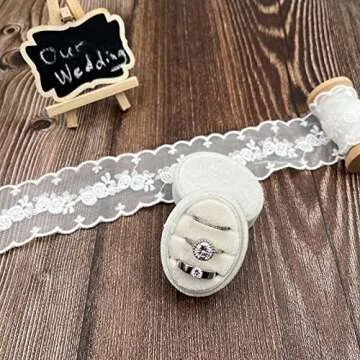 Elegant Oval Velvet Ring Box for Wedding Ceremony