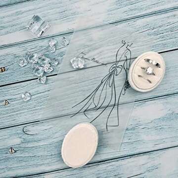 Elegant Oval Velvet Ring Box for Wedding Ceremony