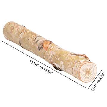 Kingcraft 6 Pack Small Birch Logs for Fireplace Unfinished Wood Crafts DIY Home Decorative Burning(Logs:1.6"-2.4" Dia. x 16" Long)