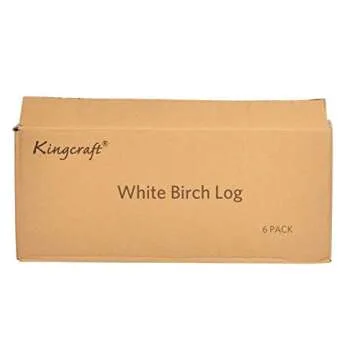 Kingcraft 6 Pack Small Birch Logs for Fireplace Unfinished Wood Crafts DIY Home Decorative Burning(Logs:1.6"-2.4" Dia. x 16" Long)