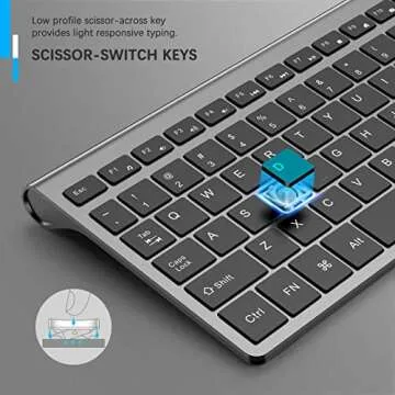 JOYACCESS Slim Wireless Keyboard - Compact & Quiet