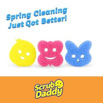Scrub Daddy Special Edition Spring - Scratch-Free Multipurpose Dish Sponge - BPA Free & Made with Polymer Foam - Stain & Odor Resistant Kitchen Sponge (3ct)