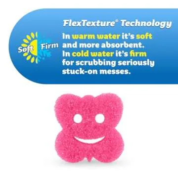 Scrub Daddy Special Edition Spring - Scratch-Free Multipurpose Dish Sponge - BPA Free & Made with Polymer Foam - Stain & Odor Resistant Kitchen Sponge (3ct)
